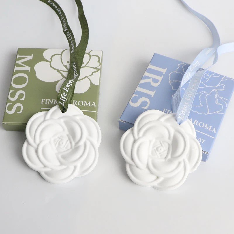 Long-lasting Flower Scented Hanging Ceramic Stone Air Freshener